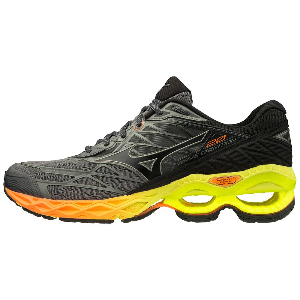 Tenis Para Correr Mizuno Wave Creation 20 Para Hombre Grises/Amarillos 8296301-MH